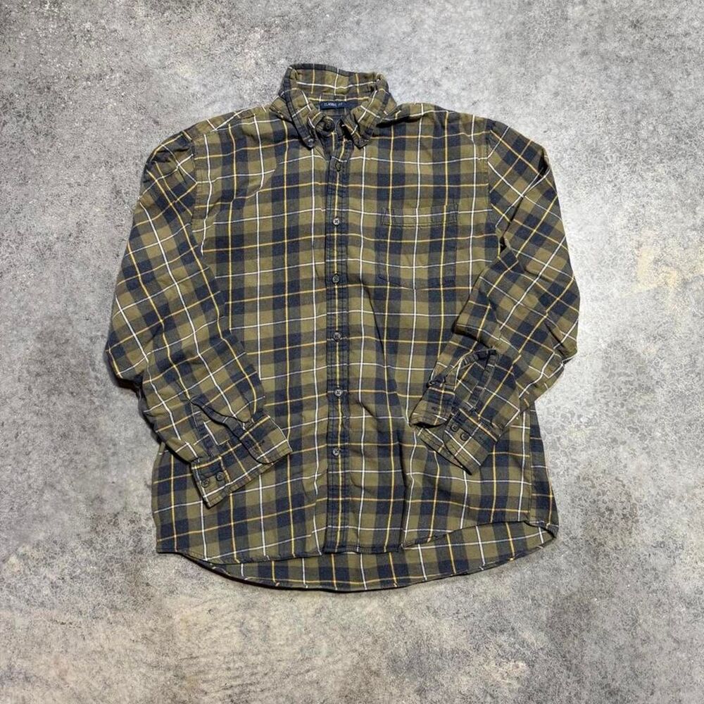 St-John-S-Bay Men's Green And Khaki Shirt